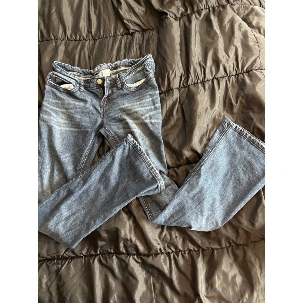 Blue Asphalt Womens Flare Jeans Medium Wash Low Rise Size 11 Style G442 - Picture 2 of 7